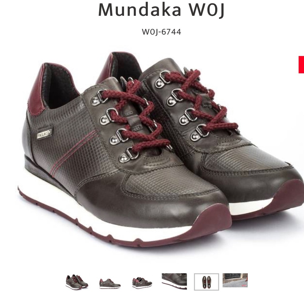 🆕 NIB Pikolinos Mundaka Sneaker - grey/maroon Sz 37